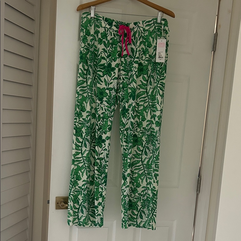 Lilly Pulitzer Green and Pink Pajama Pants